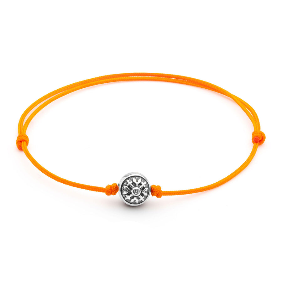 Dulgero Orb Bracelet: Handcrafted Silver Logo Bead on Adjustable String (Multiple Colour Options)