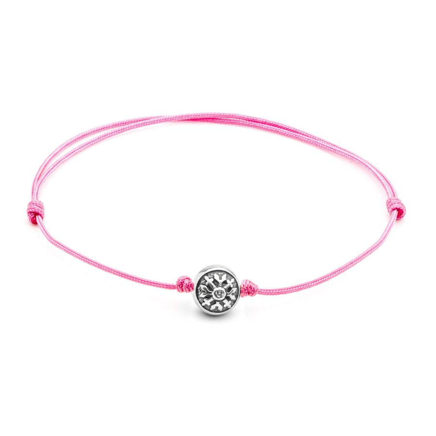 Dulgero Orb Bracelet: Handcrafted Silver Logo Bead on Adjustable String (Multiple Colour Options)