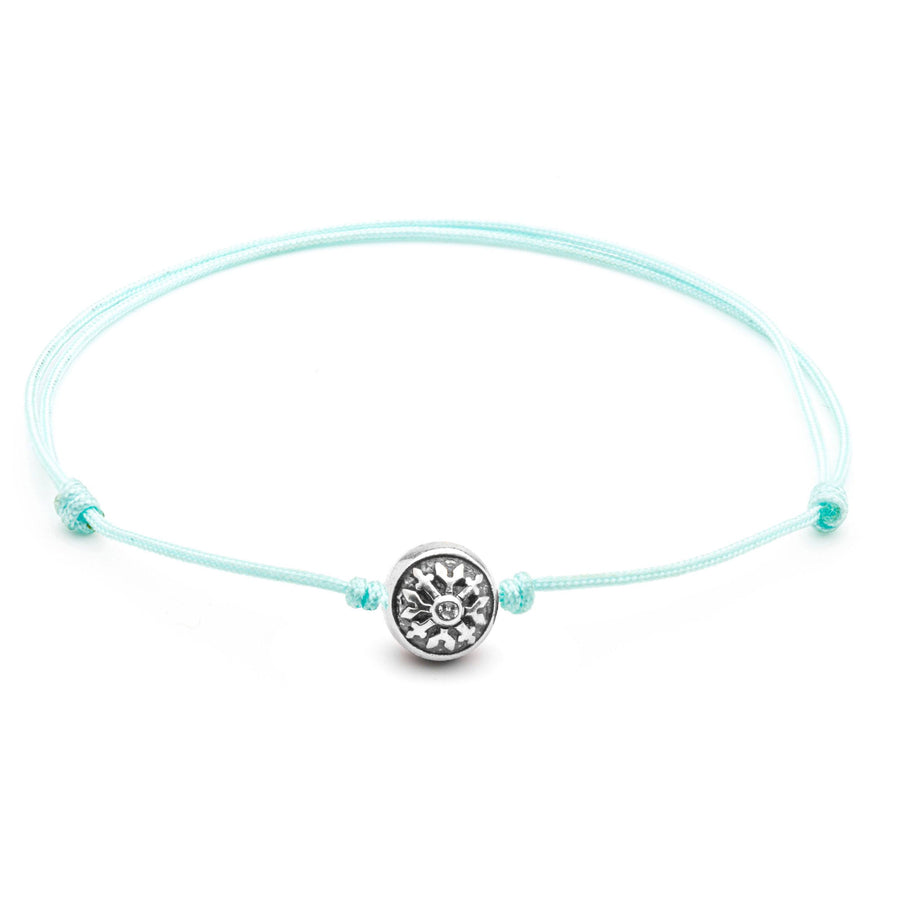 Dulgero Orb Bracelet: Handcrafted Silver Logo Bead on Adjustable String (Multiple Colour Options)