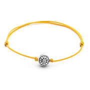 Dulgero Orb Bracelet: Handcrafted Silver Logo Bead on Adjustable String (Multiple Colour Options)