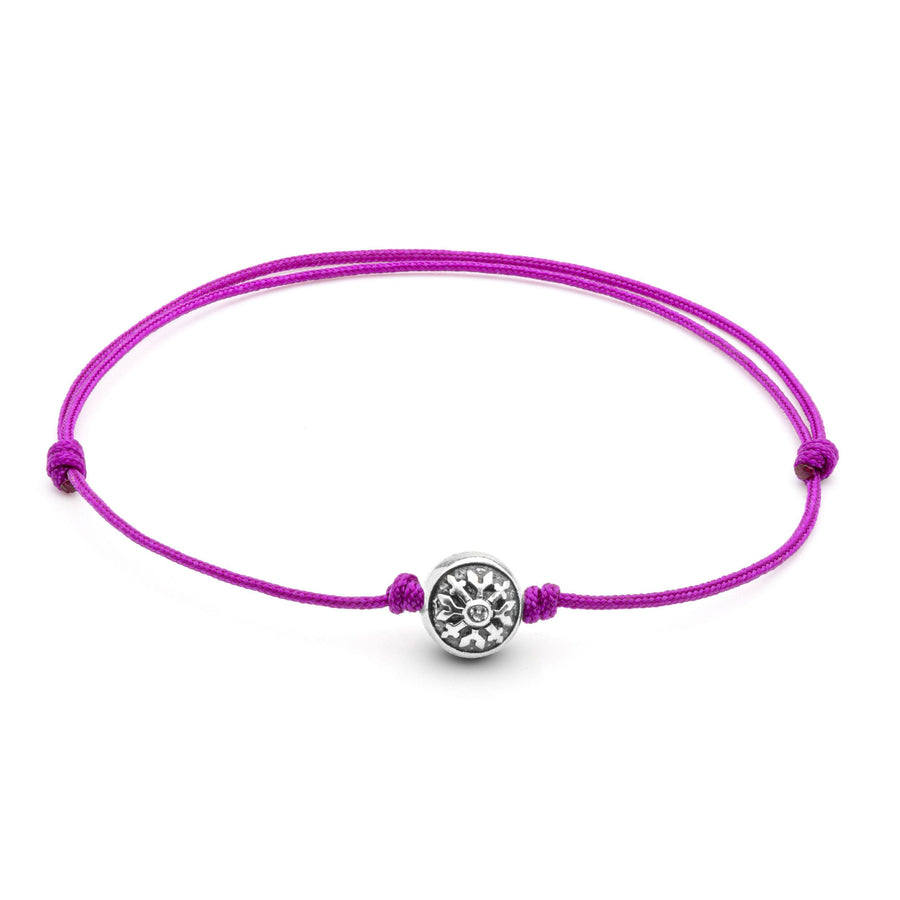 Dulgero Orb Bracelet: Handcrafted Silver Logo Bead on Adjustable String (Multiple Colour Options)