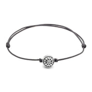 Dulgero Orb Bracelet: Handcrafted Silver Logo Bead on Adjustable String (Multiple Colour Options)