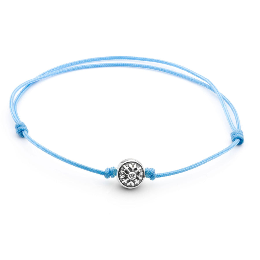 Dulgero Orb Bracelet: Handcrafted Silver Logo Bead on Adjustable String (Multiple Colour Options)