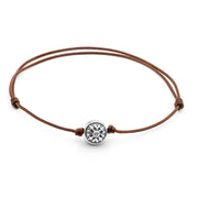 Dulgero Orb Bracelet: Handcrafted Silver Logo Bead on Adjustable String (Multiple Colour Options)