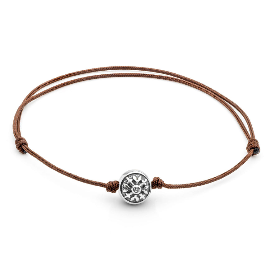 Dulgero Orb Bracelet: Handcrafted Silver Logo Bead on Adjustable String (Multiple Colour Options)