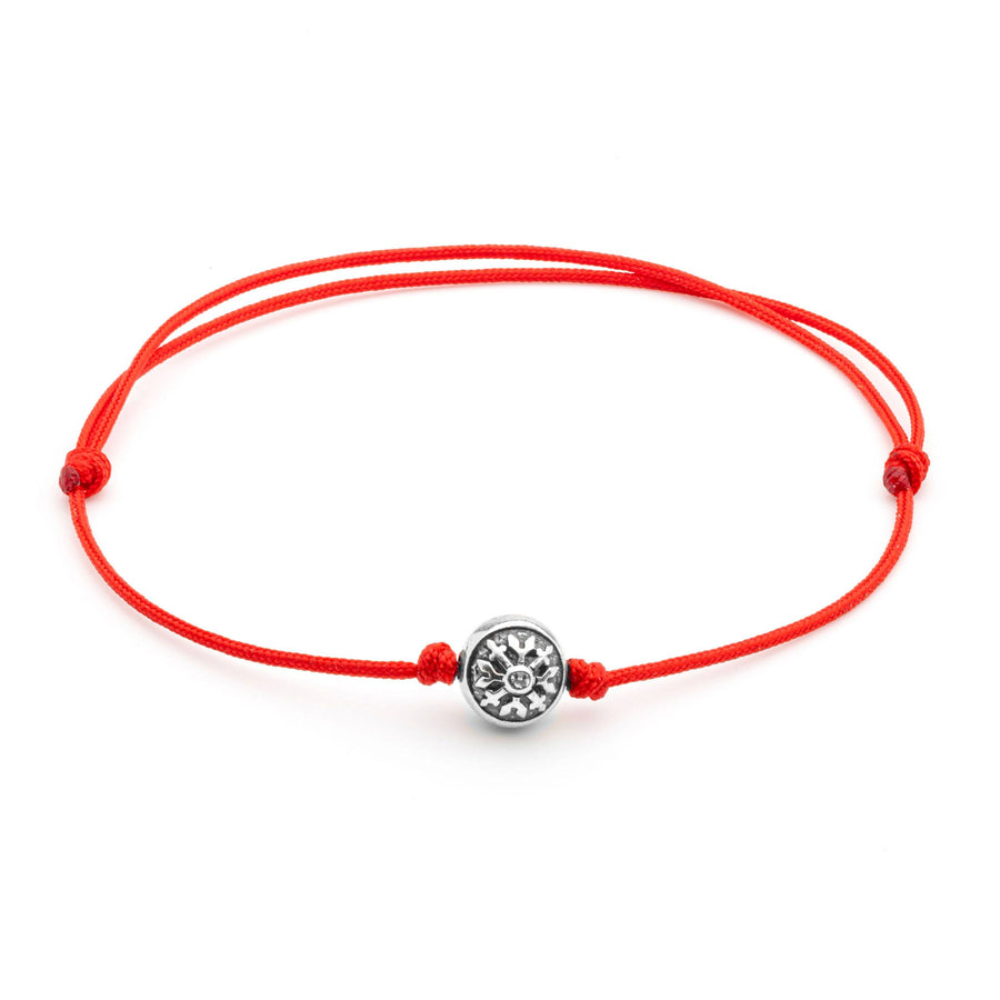 Dulgero Orb Bracelet: Handcrafted Silver Logo Bead on Adjustable String (Multiple Colour Options)