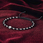 Premium Beaded Bracelet with Silver Elements and Black Onyx