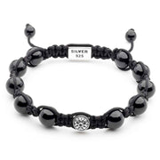 Elegant Black Tourmaline Bracelet with Silver Elements