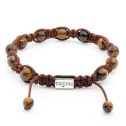 Handmade Bracelet with Tiger's Eye and Silver Closure