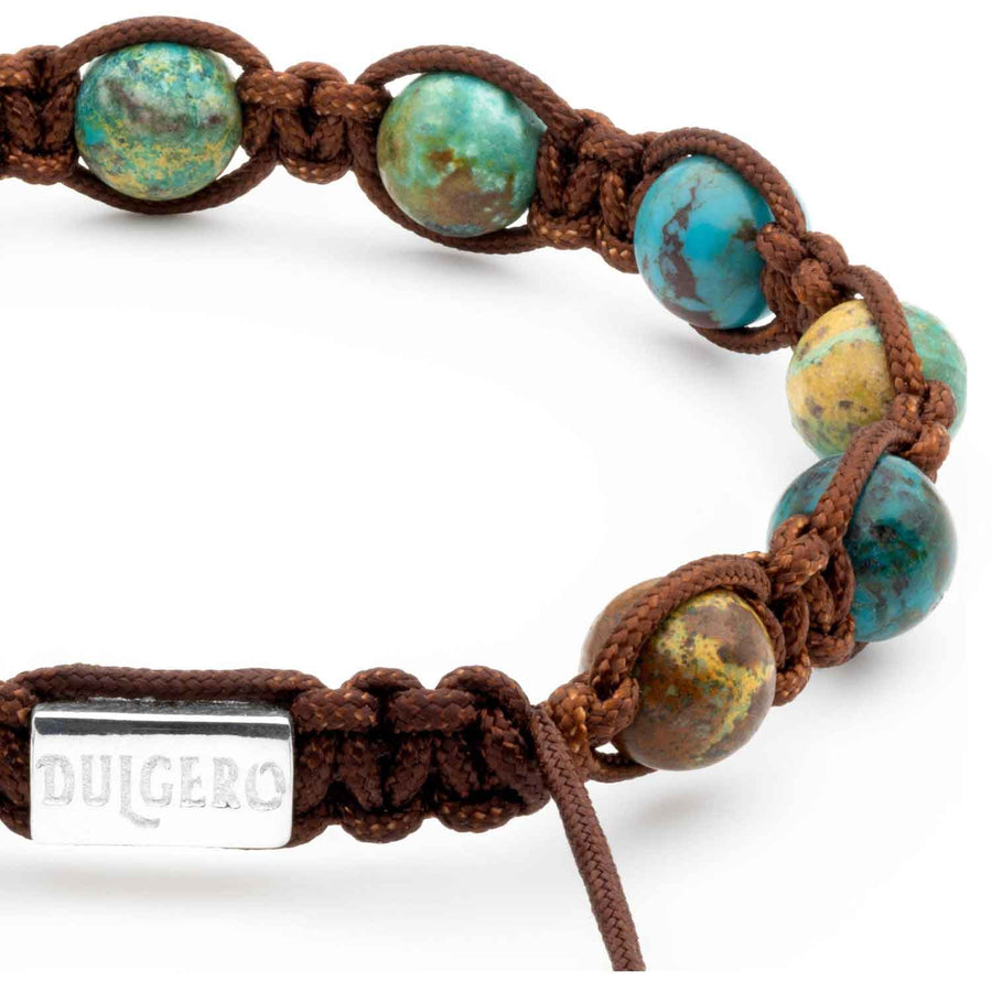 Handmade Bracelet with Turquoise and Silver Closure