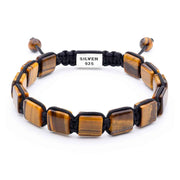 Handmade Lock Bracelet with Tiger Eye & Silver Element